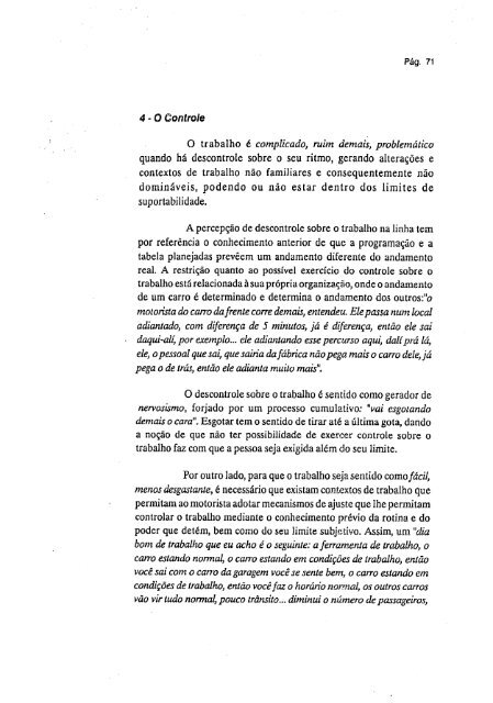 abordagem psicossocial do trabalho penoso: estudo ... - Fundacentro