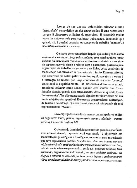 abordagem psicossocial do trabalho penoso: estudo ... - Fundacentro