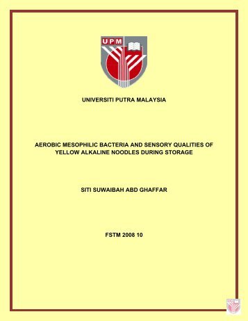 growth profile and composition of aerobic mesophilic bacteria in ...