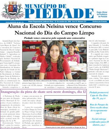 Jornal Município de Piedade - Edição 156 - Piedade - Governo do ...