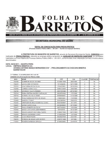 Edição 616 - 30 de Janeiro de 2012 - Prefeitura de Barretos