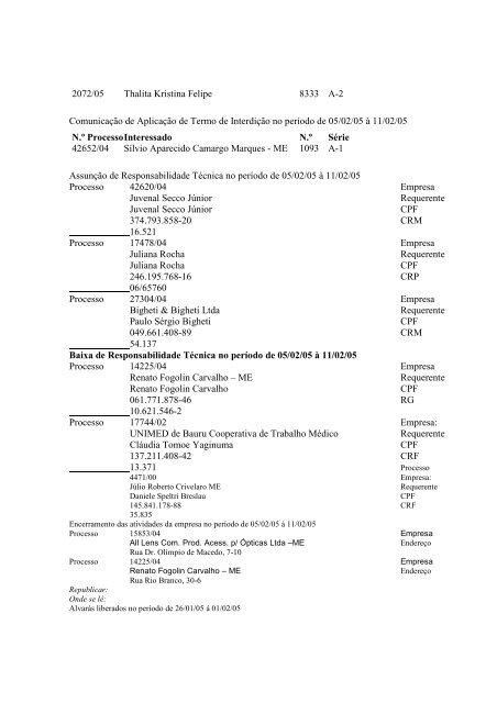 Diário Oficial de Bauru - Prefeitura Municipal de Bauru - Governo do ...