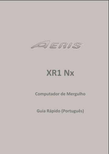 Manual Aeris XR1NX PT - Infinity Sports