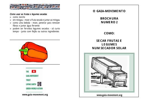 secador solar de frutas e legumes - ACTUAR