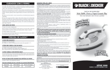 3173 12 ATUALIZACAO_Manual ferro X600 - Black & Decker