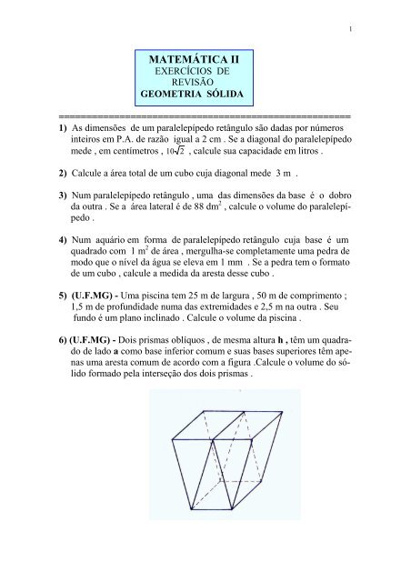 Exercícios de Revisão.Geometria Sólida.pdf - Webnode