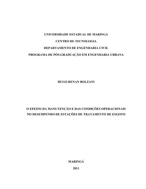 O Efeito da Manutenção e das Condições Operacionais no ...