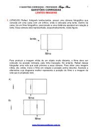 QUESTÕES CORRIGIDAS LENTES IMAGENS