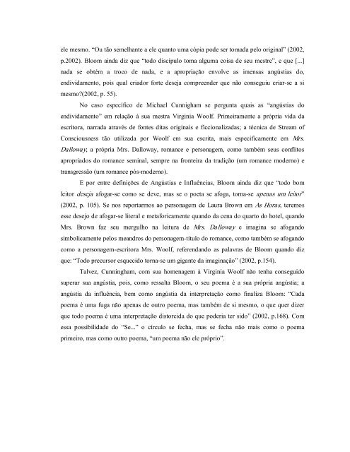 que mergulho! o espaço vertiginoso da subjetividade feminina no ...