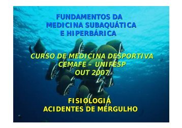 FISIOLOGIA ACIDENTES DE MERGULHO ... - cemafe