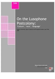 On the Lusophone Postcolony: - Miguel Vale de Almeida