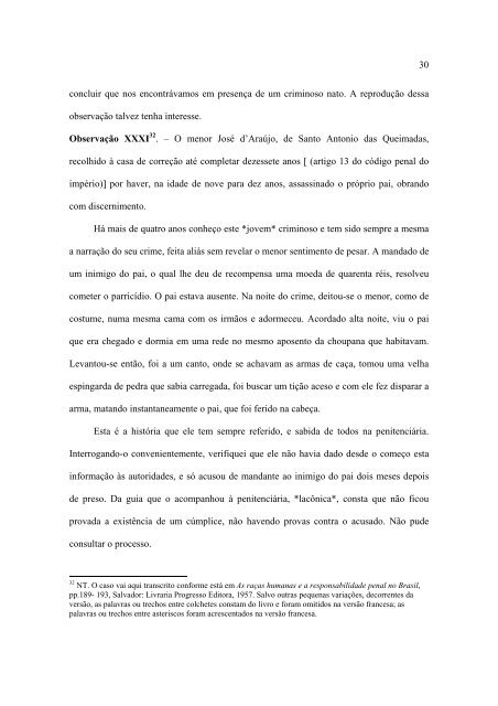 1 Mestiçagem, degenerescência e crime Dr. Nina Rodrigues ...