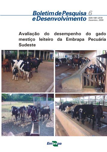 Avaliação do desempenho do gado mestiço - Infoteca-e - Embrapa