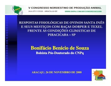 respostas fisiológicas de ovinos santa inês e seus - cstr