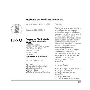 Mestrado em Medicina Veterinária - UFSM