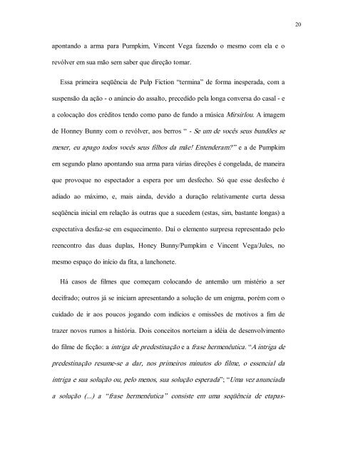 a violência em “Pulp Fiction”e “Cães - Faculdade de Comunicação ...