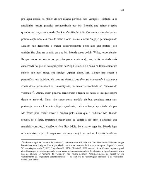 a violência em “Pulp Fiction”e “Cães - Faculdade de Comunicação ...