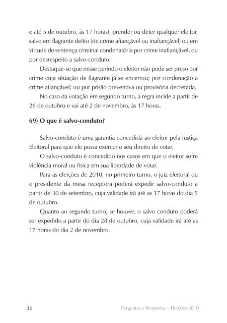 Perguntas e Respostas – Eleições 2010 (PDF – 1.3MB