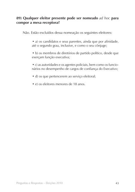 Perguntas e Respostas – Eleições 2010 (PDF – 1.3MB