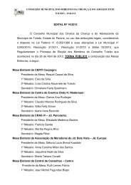 EDITAL Nº 14/2012 O Conselho Municipal dos Direitos da Criança e ...