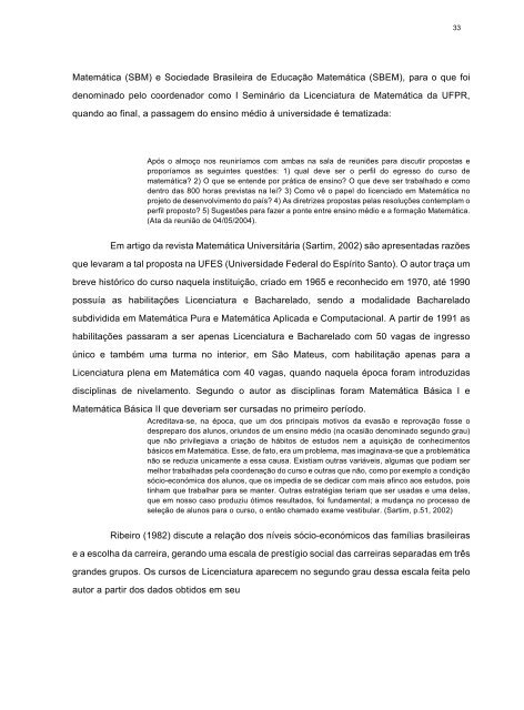 PROCESSO SELETIVO ESTENDIDO NA UFPR: UM MERGULHO ...