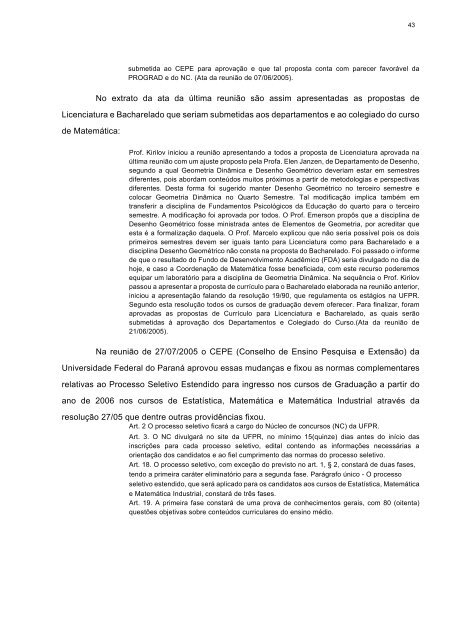 PROCESSO SELETIVO ESTENDIDO NA UFPR: UM MERGULHO ...