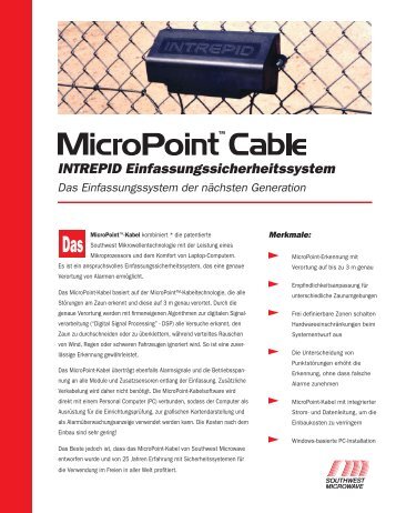 INTREPID Einfassungssicherheitssystem - Southwest Microwave, Inc.