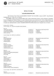 Justiça Eleitoral - 46ª Zona/ES ELO - Cadastro Eleitoral 09/09/2008 ...