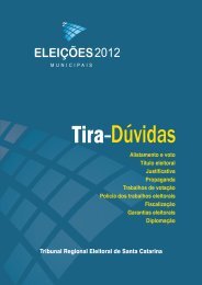 Tira-Dúvidas - Tribunal Regional Eleitoral de Santa Catarina
