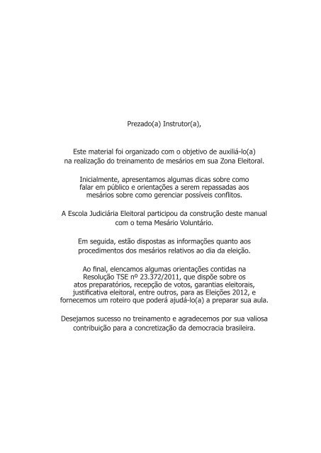 INSTRUTOR - Tribunal Regional Eleitoral do Ceará