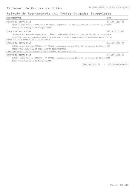 a relação das 4.922 pessoas ameaçadas de - Congresso em Foco