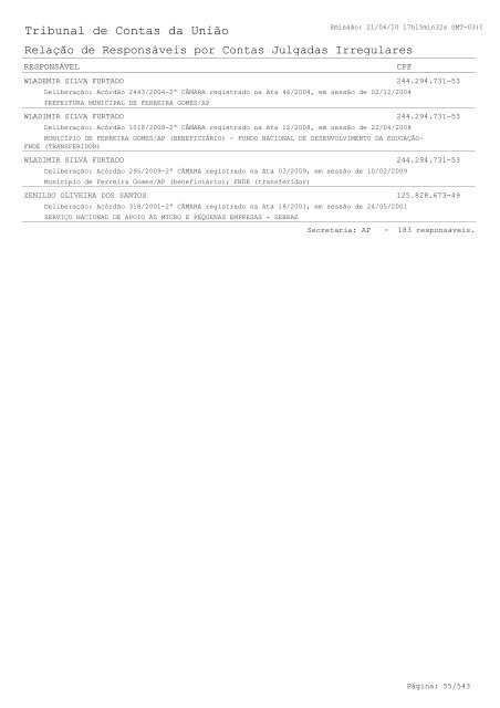 a relação das 4.922 pessoas ameaçadas de - Congresso em Foco