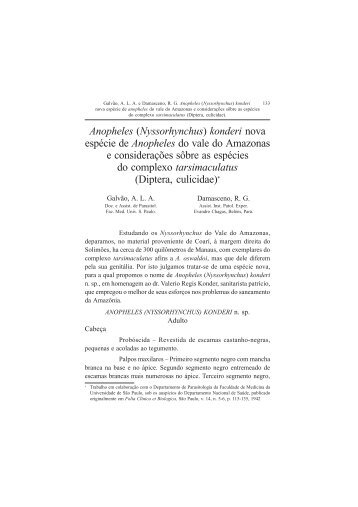 Anopheles (Nyssorhynchus) - Governo do Estado do Pará