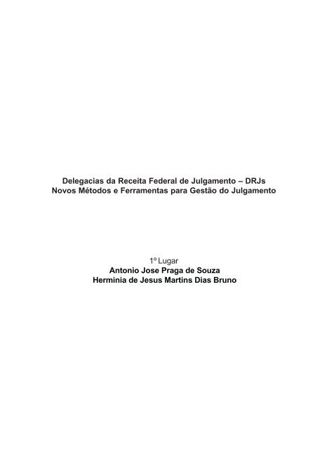 Delegacias da Receita Federal de Julgamento - Esaf - Ministério da ...