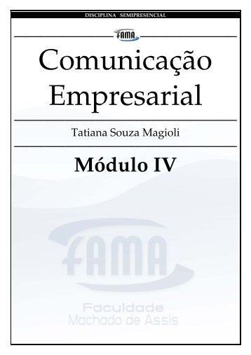 DISCIPLINA SEMIPRESENCIAL - Faculdade Machado de Assis