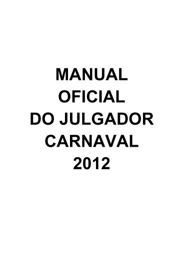 Manual do Julgador - Carnaval 2012 - Liga Independente das ...