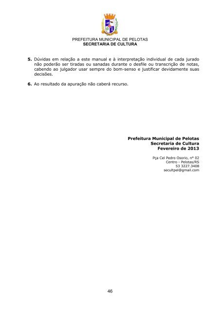 Manual do Julgador - Prefeitura Municipal de Pelotas