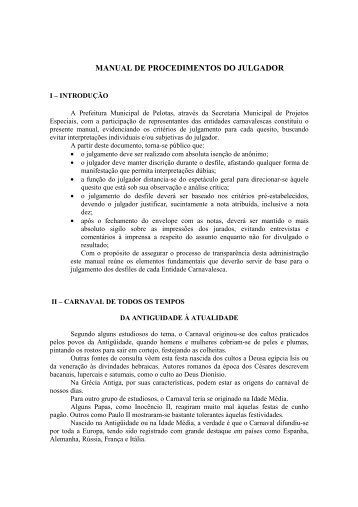 MANUAL DE PROCEDIMENTOS DO JULGADOR - Prefeitura ...