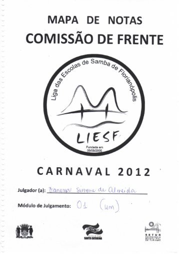 MAPA DE NOTAS CARNAVAL 2012 - clicRBS