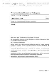 Prova Escrita de Literatura Portuguesa