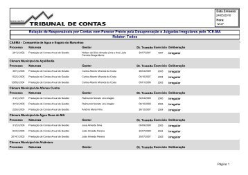 Gestores irregulares nos últimos 5 (cinco) anos