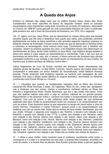 A Queda dos Anjos - Autor Desconhecido - PDF