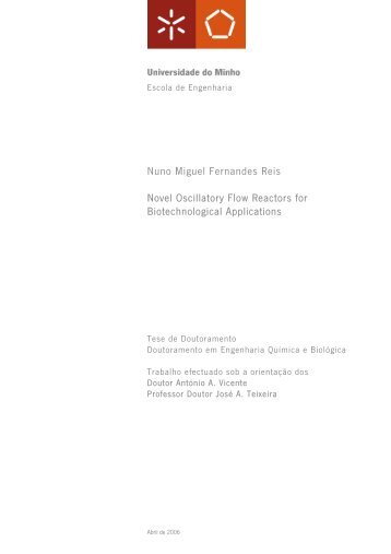 Nuno Miguel Fernandes Reis Novel Oscillatory Flow Reactors for ...