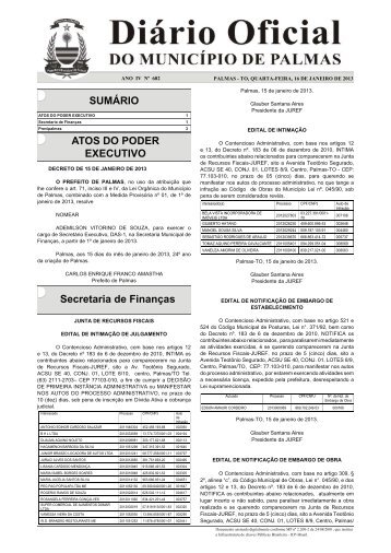 Diario_Municipio_N_682_16_ 1-.indd - Diário Oficial de Palmas
