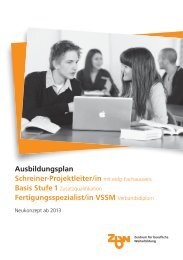 Ausbildungsplan Schreiner-Projektleiter/in - ZbW Zentrum für ...