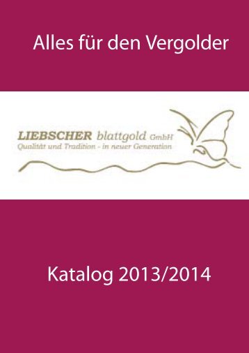 Alles für den Vergolder Katalog 2013/2014