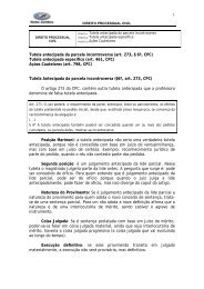 1 Tutela antecipada da parcela incontroversa (art. 273, § 6º, CPC ...