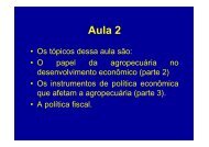 O papel da agropecuária no desenvolvimento econômico