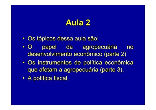 O papel da agropecuária no desenvolvimento econômico