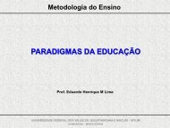 Metodologia do Ensino – Paradigmas da Educacao - UFVJM
